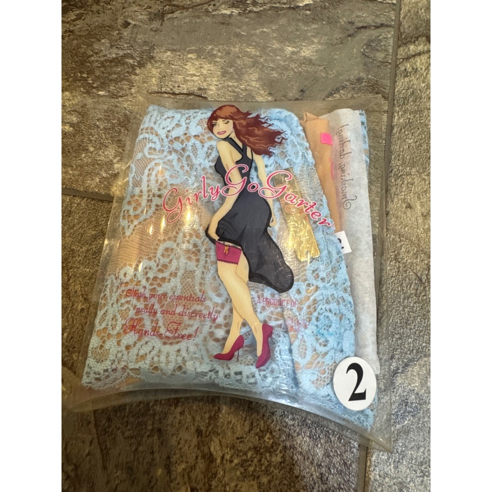 Girly Go Garter Blue Lace Personal Organizer Size‎ 2, Fits 8-12 medium